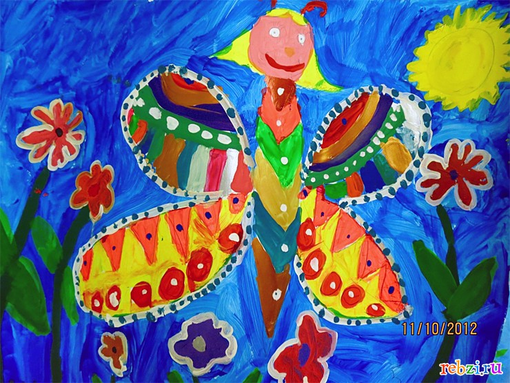 Бабочки рисунок для детей