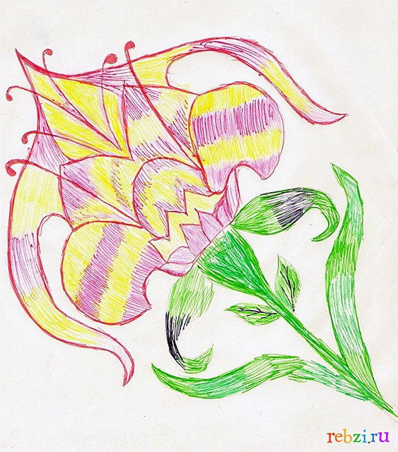 Рисунок из сказки аленький цветочек - Картинка Аленький цветочек рисунок 1.