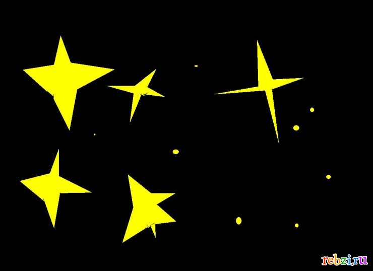Раскраска онлайн Ночное небо звезды и луна бесплатно