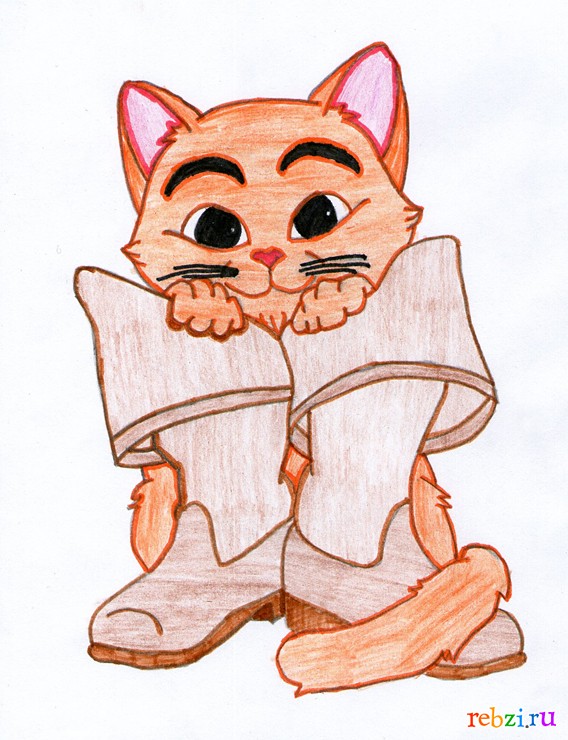Рисунок кот в сапогах детский рисунок (51 фото) » рисунки для срисовки на aikimaster.ru