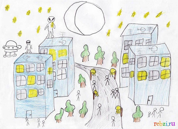 Конкурс рисунков «Лунный город» / Лунный город